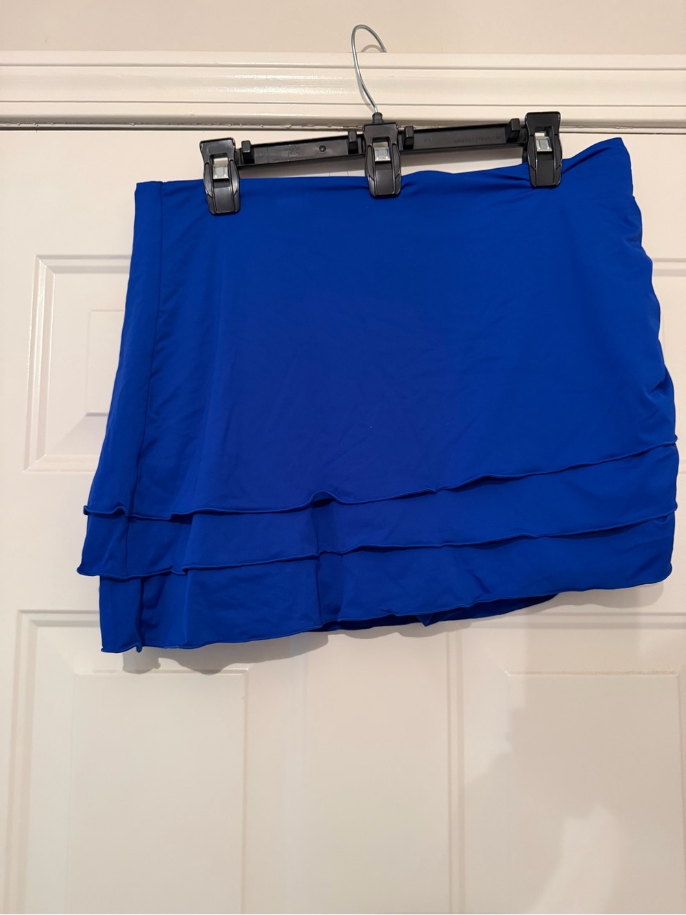 JoyLab Royal Blue Mini Skort with Asymmetrical Layered Ruffle Hem
